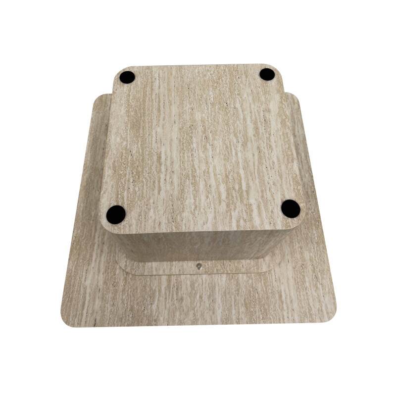 Table basse aspect naturel carrée 80 x 80 x 45 cm   