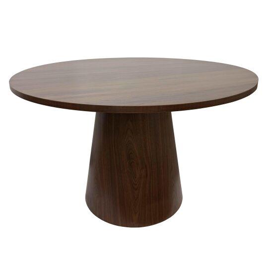 Table à manger ronde effet bois 4 personnes | Oviala