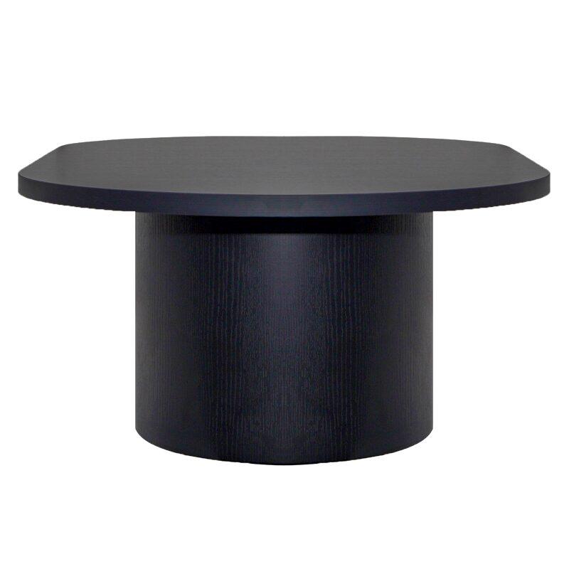 Table basse effet bois ovale 120x70x35 cm   