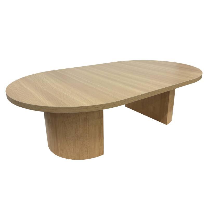 Table basse effet bois ovale 120x70x35 cm   