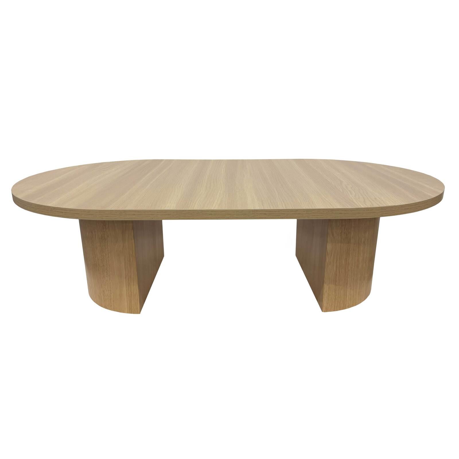 Table basse effet bois ovale 120x70x35 cm   