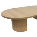 Table basse effet bois ovale 120x70x35 cm   