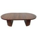 Table basse effet bois ovale 120x70x35 cm   