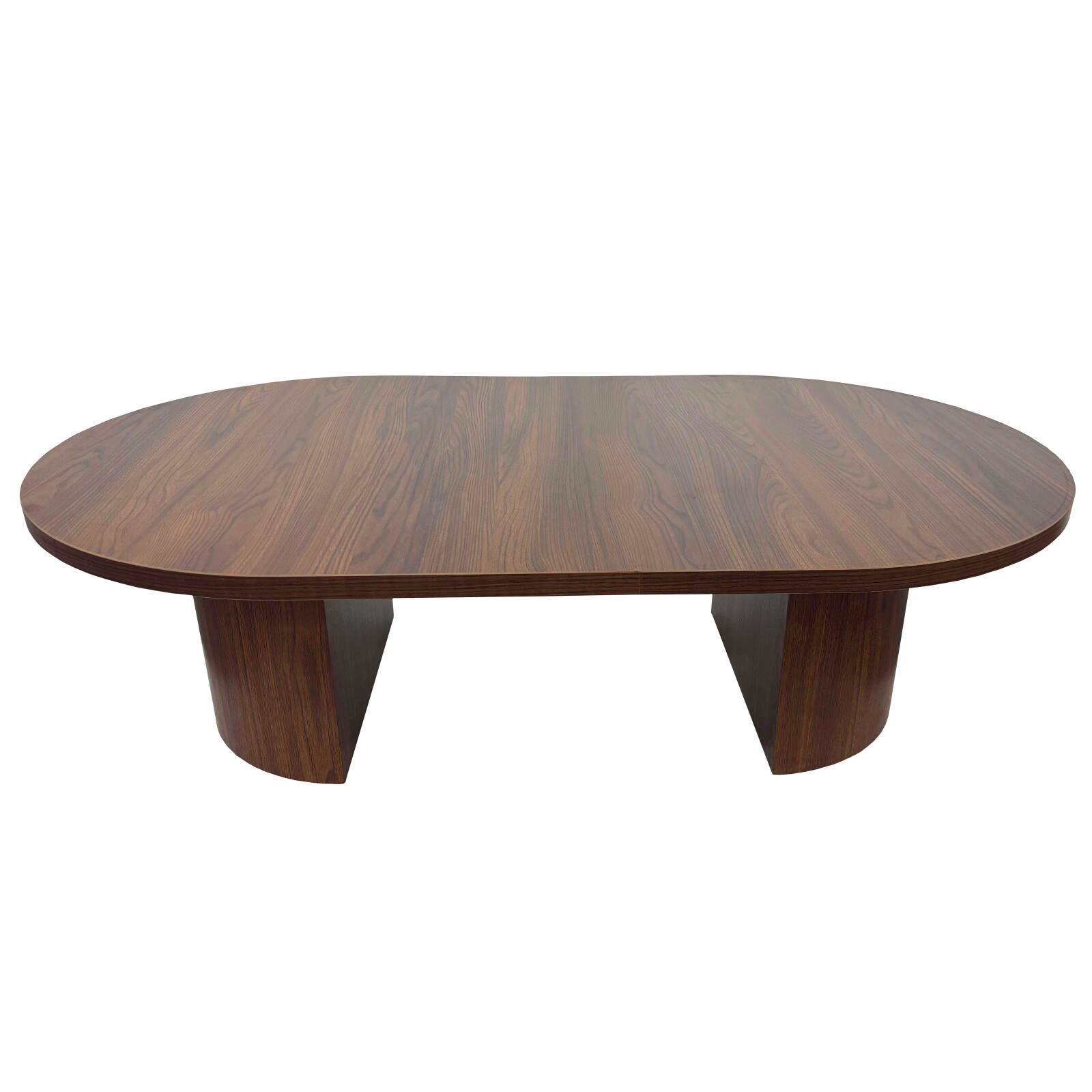 Table basse effet bois ovale 120x70x35 cm   