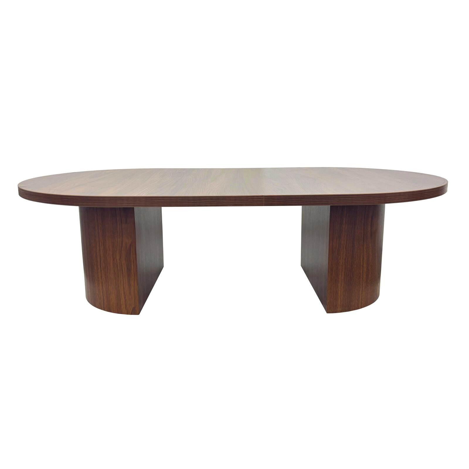 Table basse effet bois ovale 120x70x35 cm   