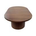 Table basse effet bois ovale 120x70x35 cm   