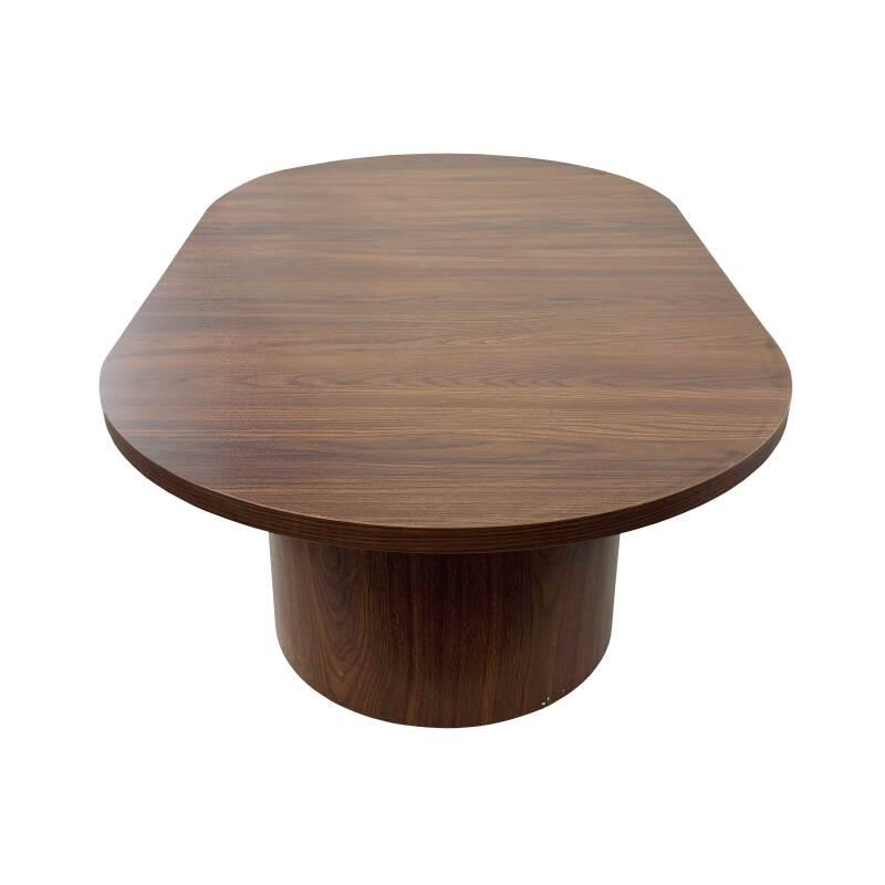 Table basse effet bois ovale 120x70x35 cm    (6/7)