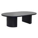 Table basse effet bois ovale 120x70x35 cm   
