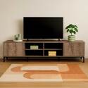 Meuble TV 200 cm effet bois scandinave