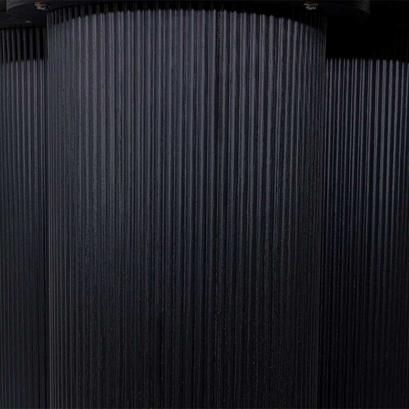 Table à manger ronde effet bois 4 personnes