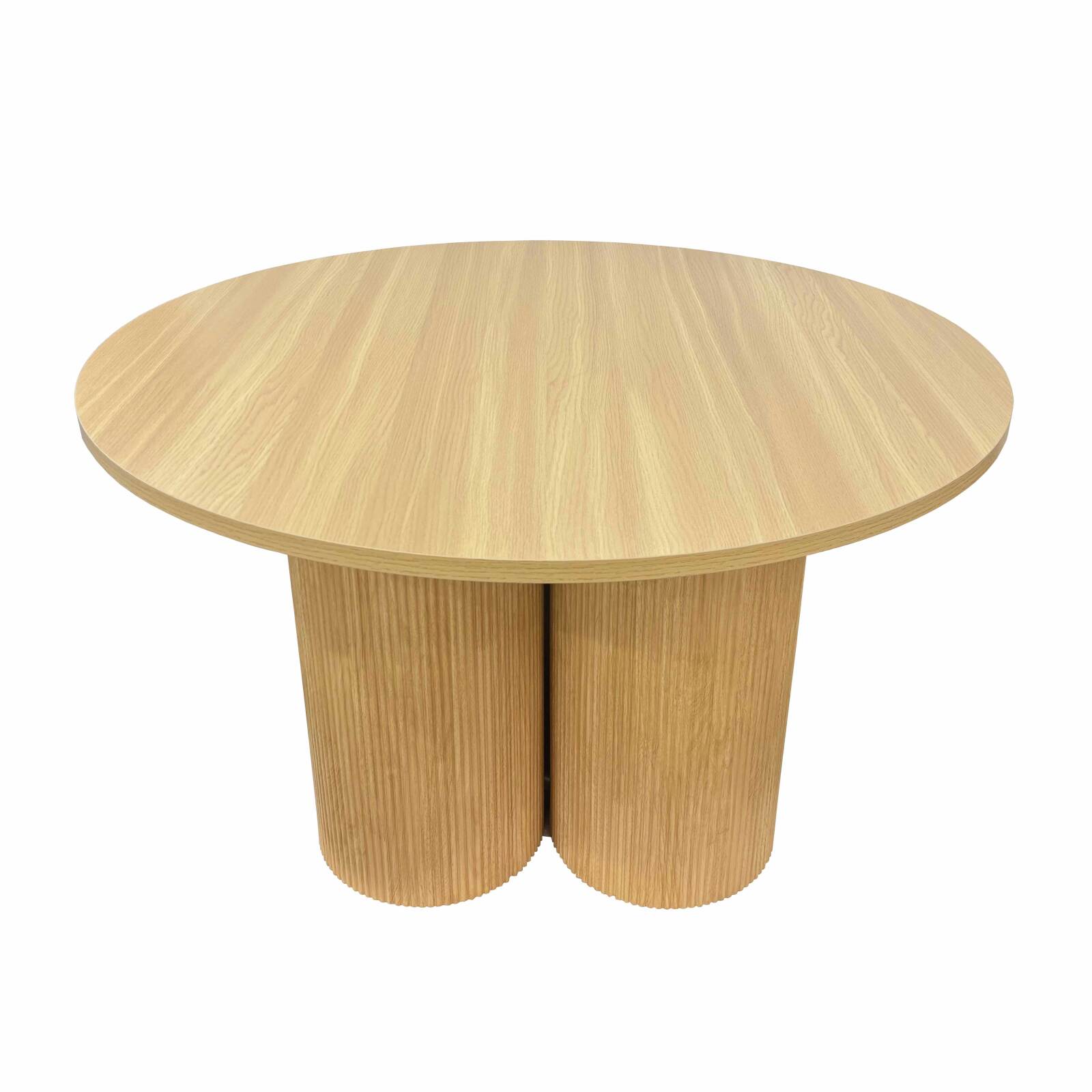 Table à manger ronde effet bois 4 personnes