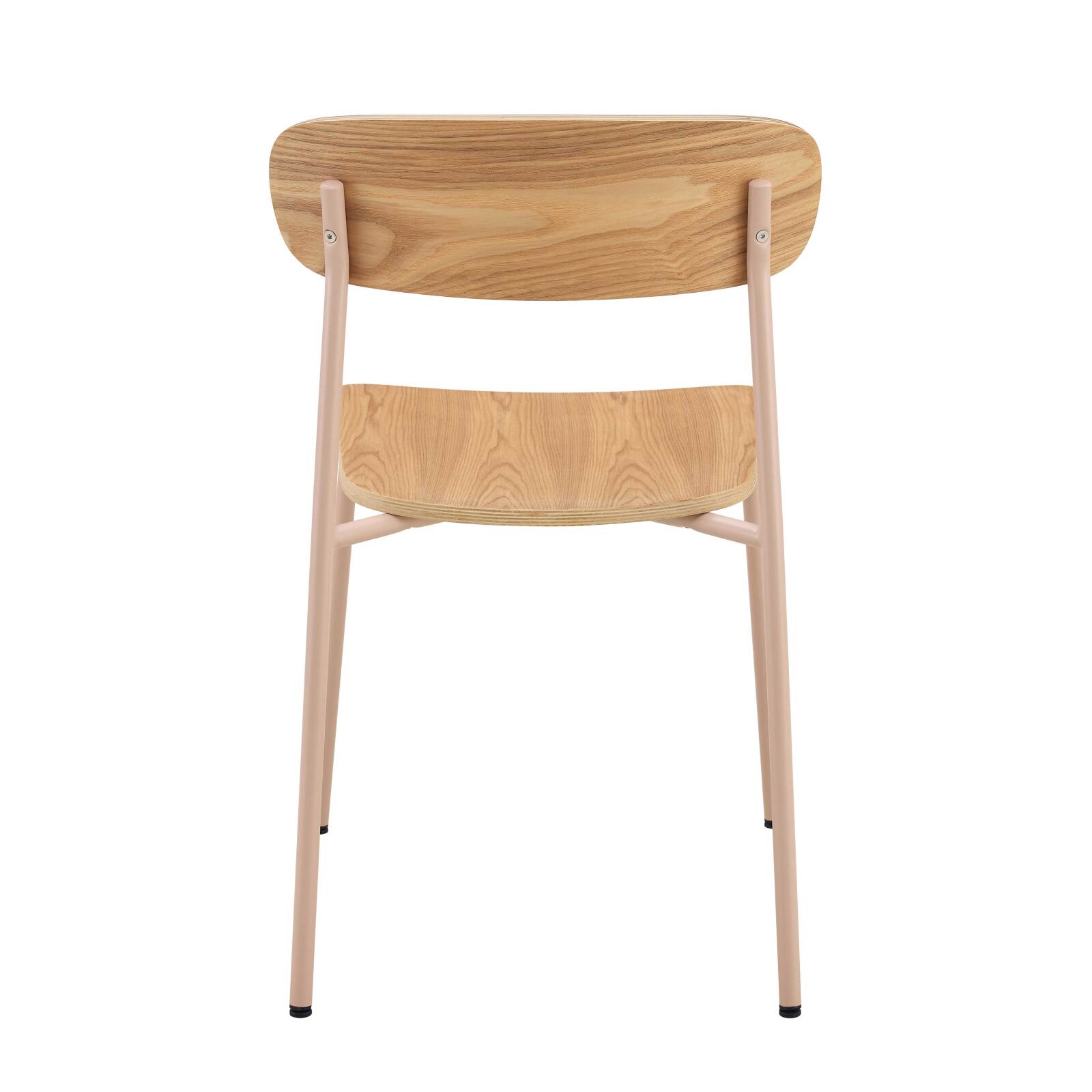 Lot de 2 chaises en métal et bois