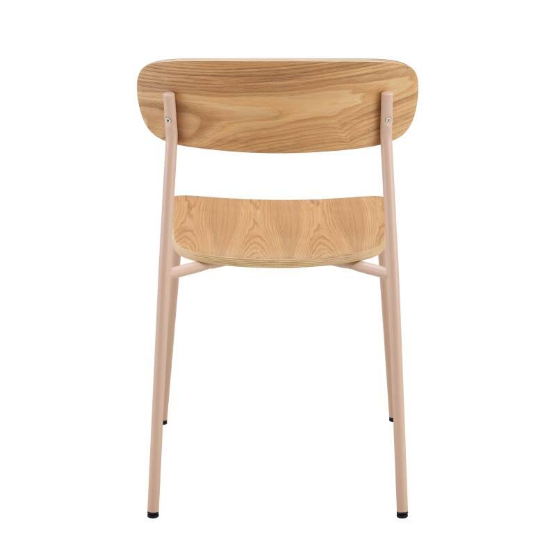 Lot de 2 chaises en métal et bois (5/6)