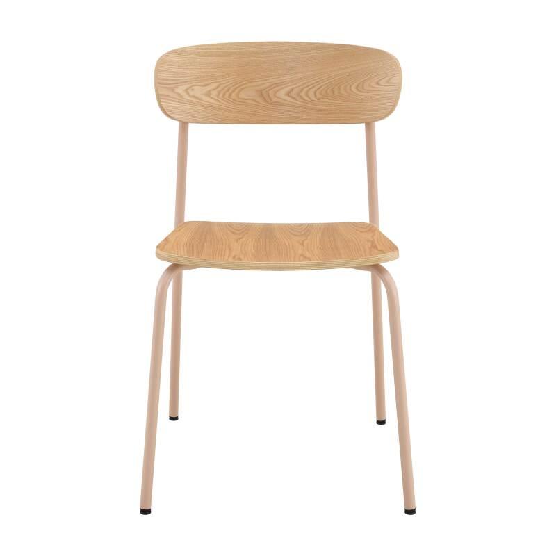 Lot de 2 chaises en métal et bois (4/6)