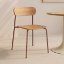 Lot de 2 chaises en métal et bois