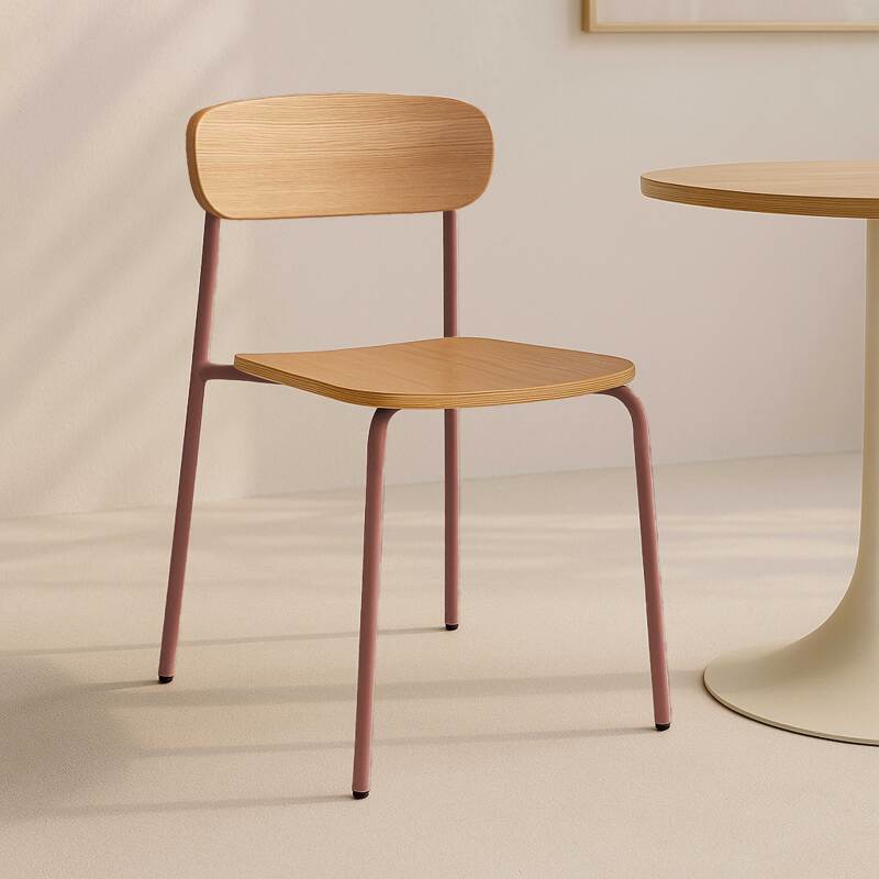Lot de 2 chaises en métal et bois