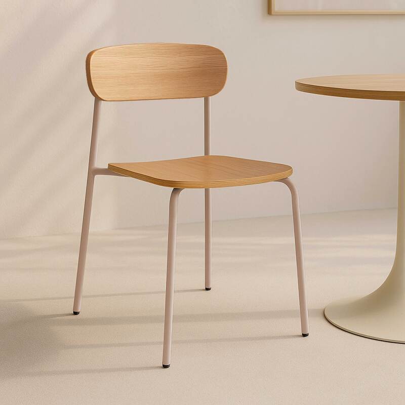 Lot de 2 chaises en métal et bois