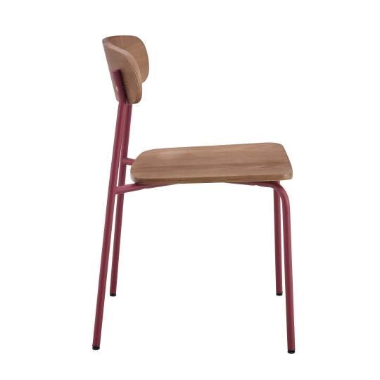 Lot de 2 chaises en métal et bois