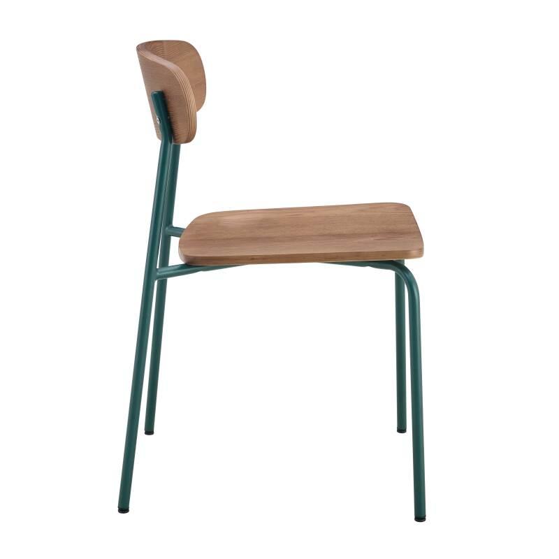 Lot de 2 chaises en métal et bois (4/7)