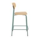 Lot de 2 chaises hautes en métal et bois