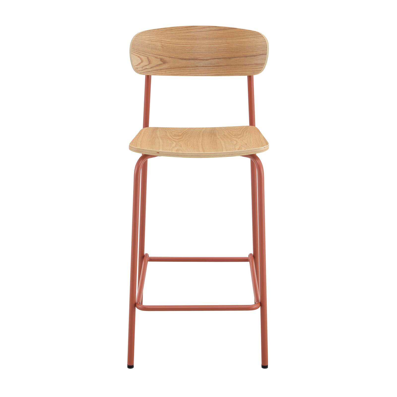 Lot de 2 chaises hautes en métal et bois