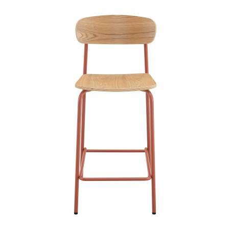 Lot de 2 chaises hautes en métal et bois (2/6)