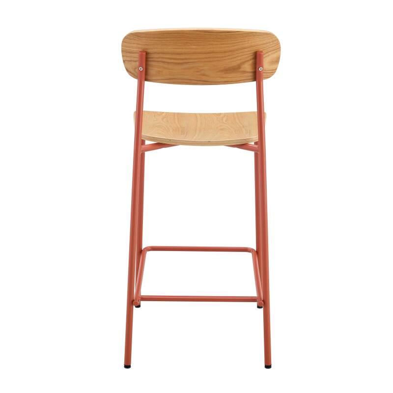 Lot de 2 chaises hautes en métal et bois (4/6)