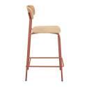 Lot de 2 chaises hautes en métal et bois