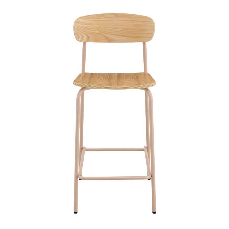 Lot de 2 chaises hautes en métal et bois (2/6)