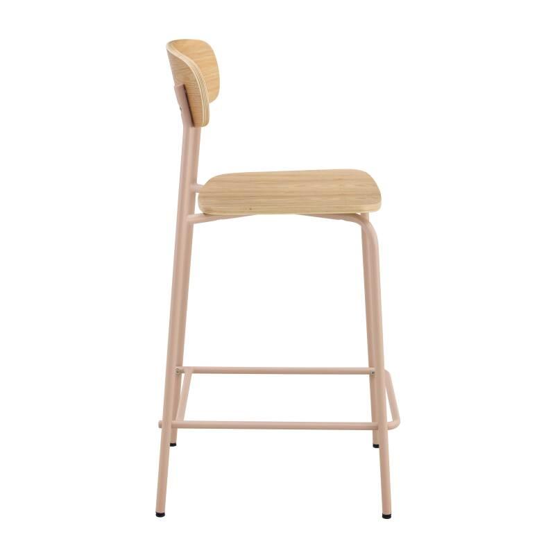 Lot de 2 chaises hautes en métal et bois (3/6)