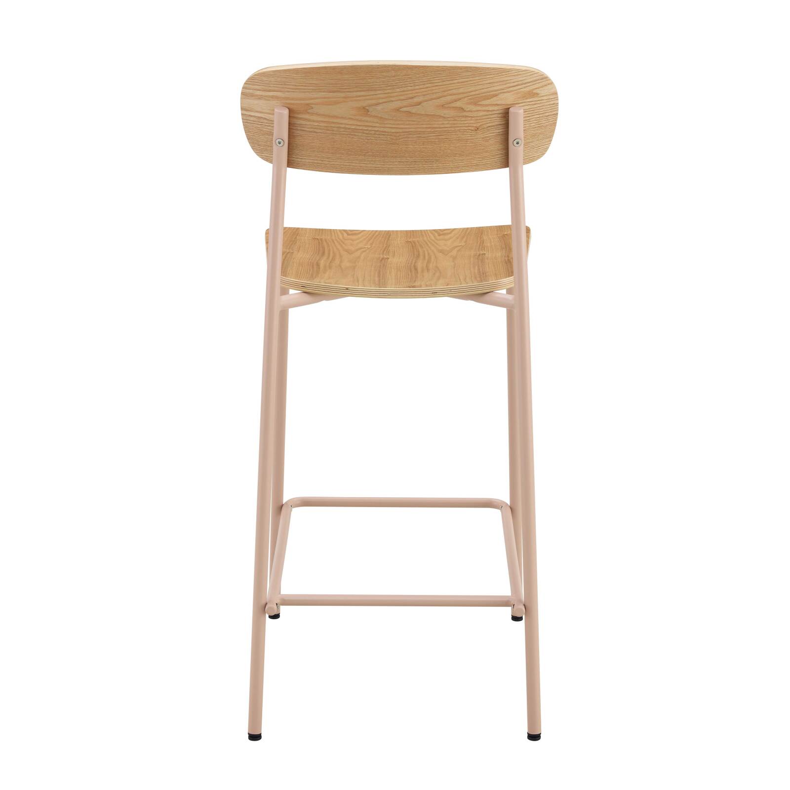 Lot de 2 chaises hautes en métal et bois