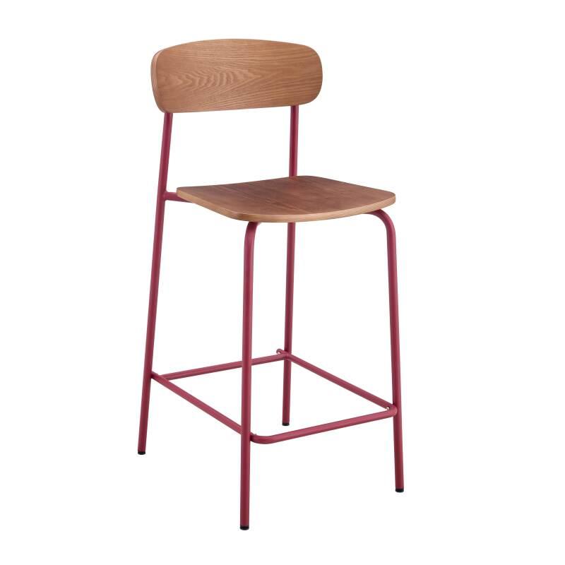 Lot de 2 chaises hautes en métal et bois (5/6)