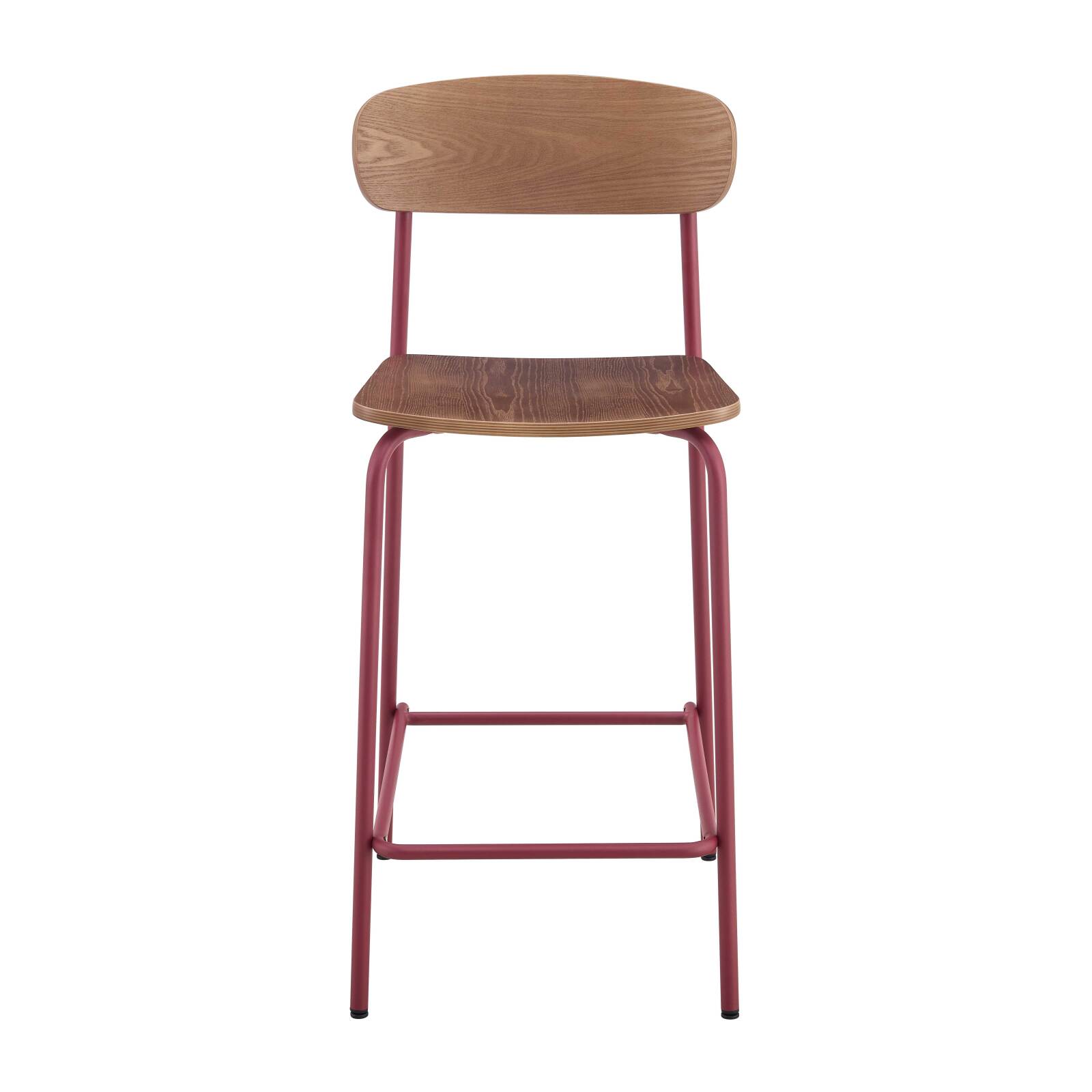 Lot de 2 chaises hautes en métal et bois