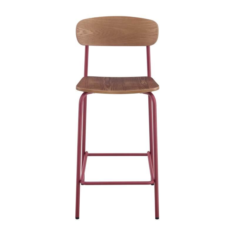 Lot de 2 chaises hautes en métal et bois (2/6)