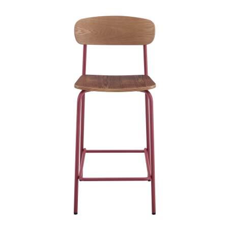 Lot de 2 chaises hautes en métal et bois (2/6)