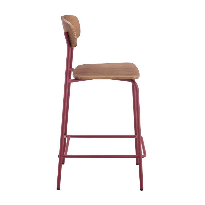 Lot de 2 chaises hautes en métal et bois (3/6)