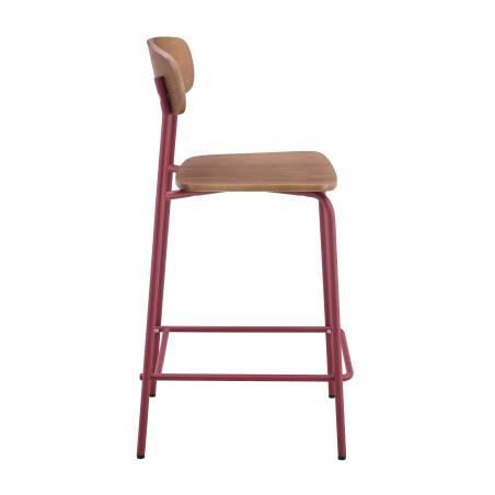 Lot de 2 chaises hautes en métal et bois (3/6)