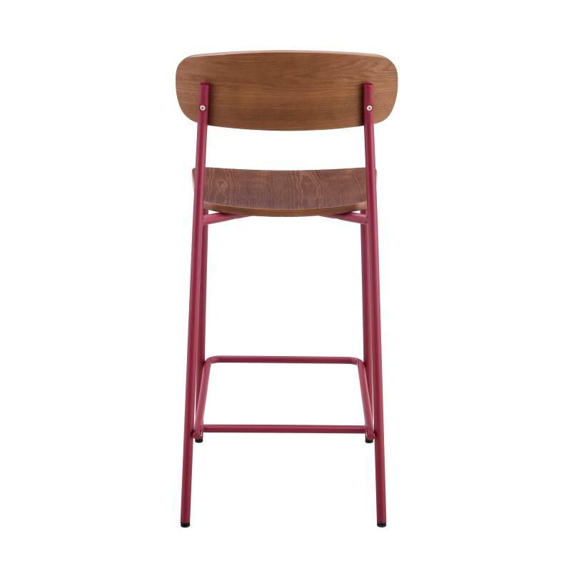 Lot de 2 chaises hautes en métal et bois (4/6)