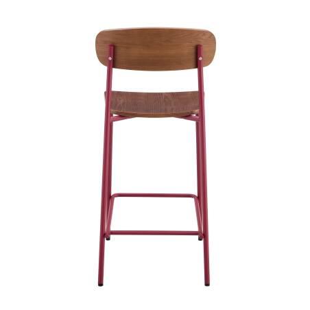 Lot de 2 chaises hautes en métal et bois (4/6)