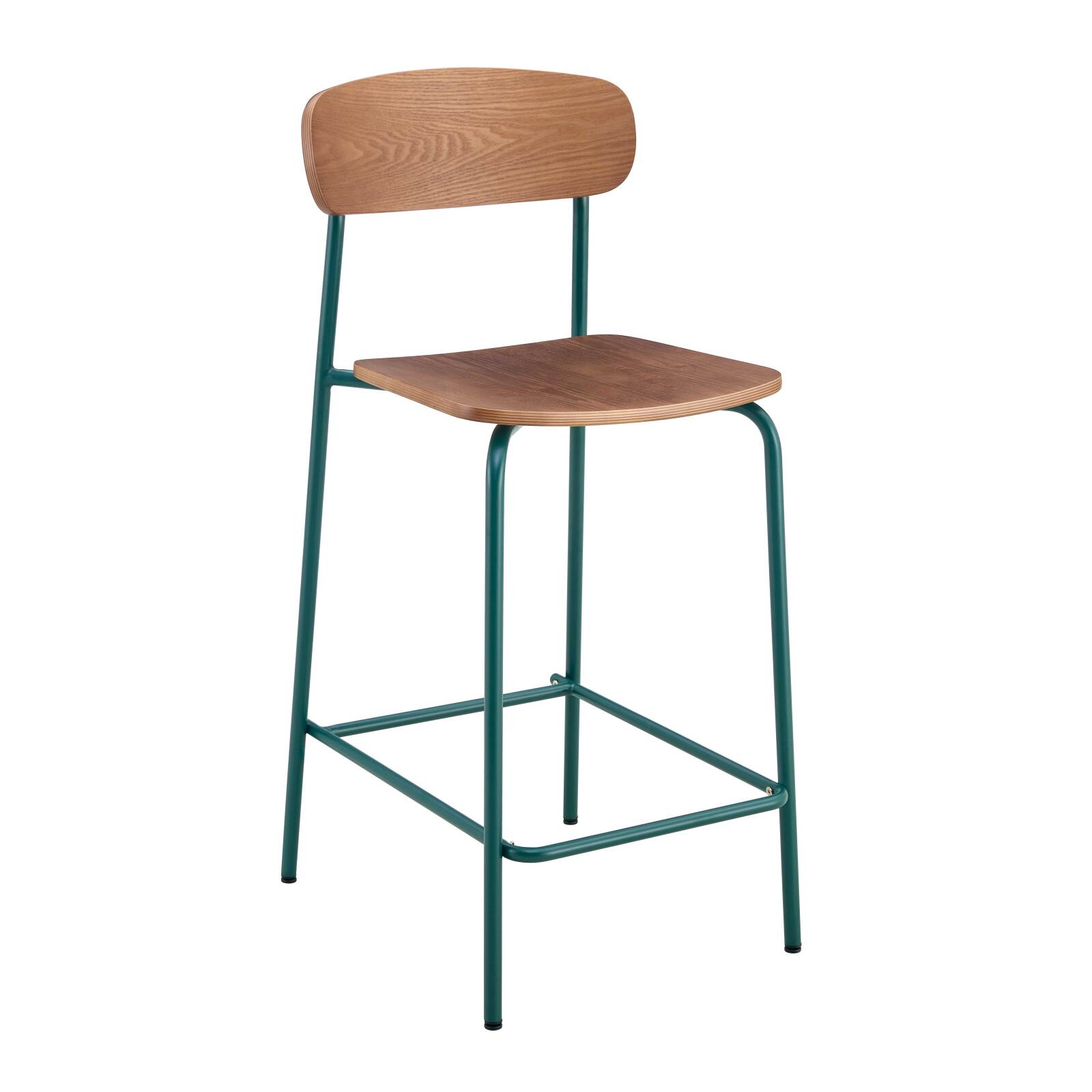 Lot de 2 chaises hautes en métal et bois