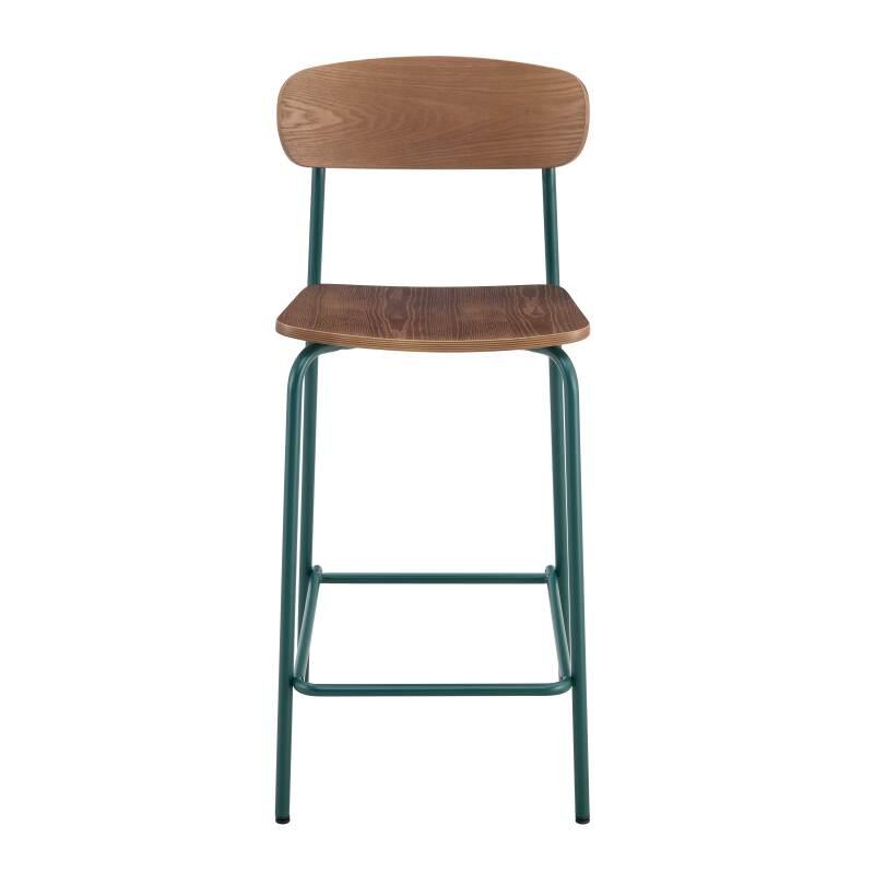 Lot de 2 chaises hautes en métal et bois (2/6)