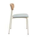 Lot de 2 chaises en métal, bois et tissu
