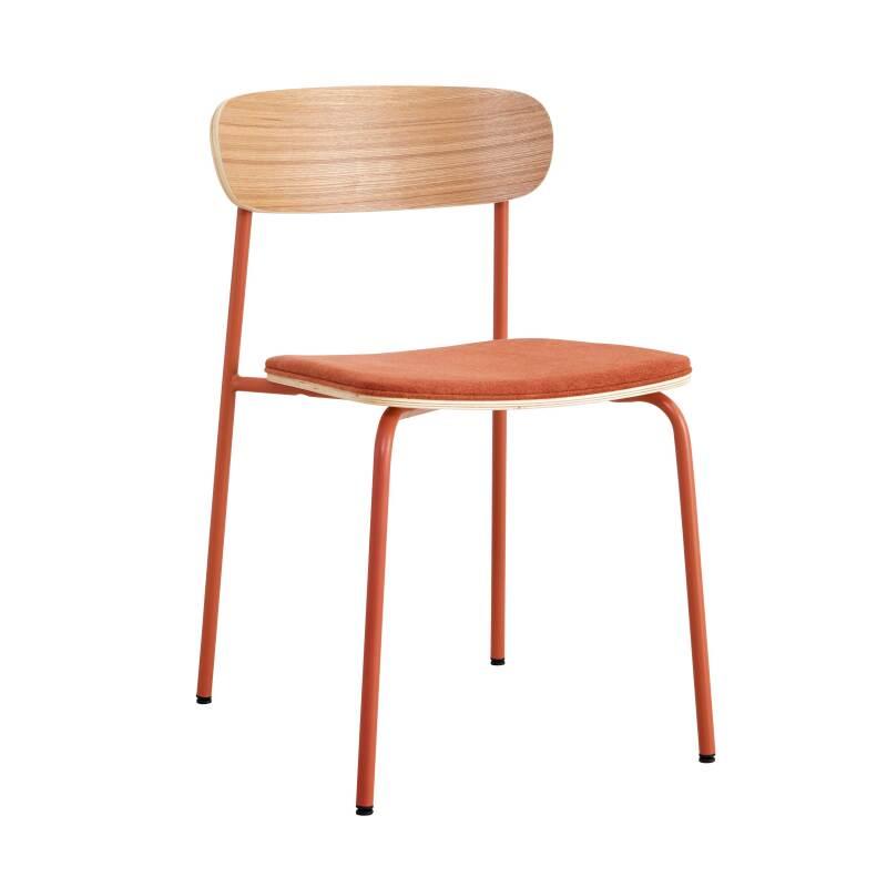 Lot de 2 chaises en métal, bois et tissu (5/6)