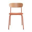 Lot de 2 chaises en métal, bois et tissu