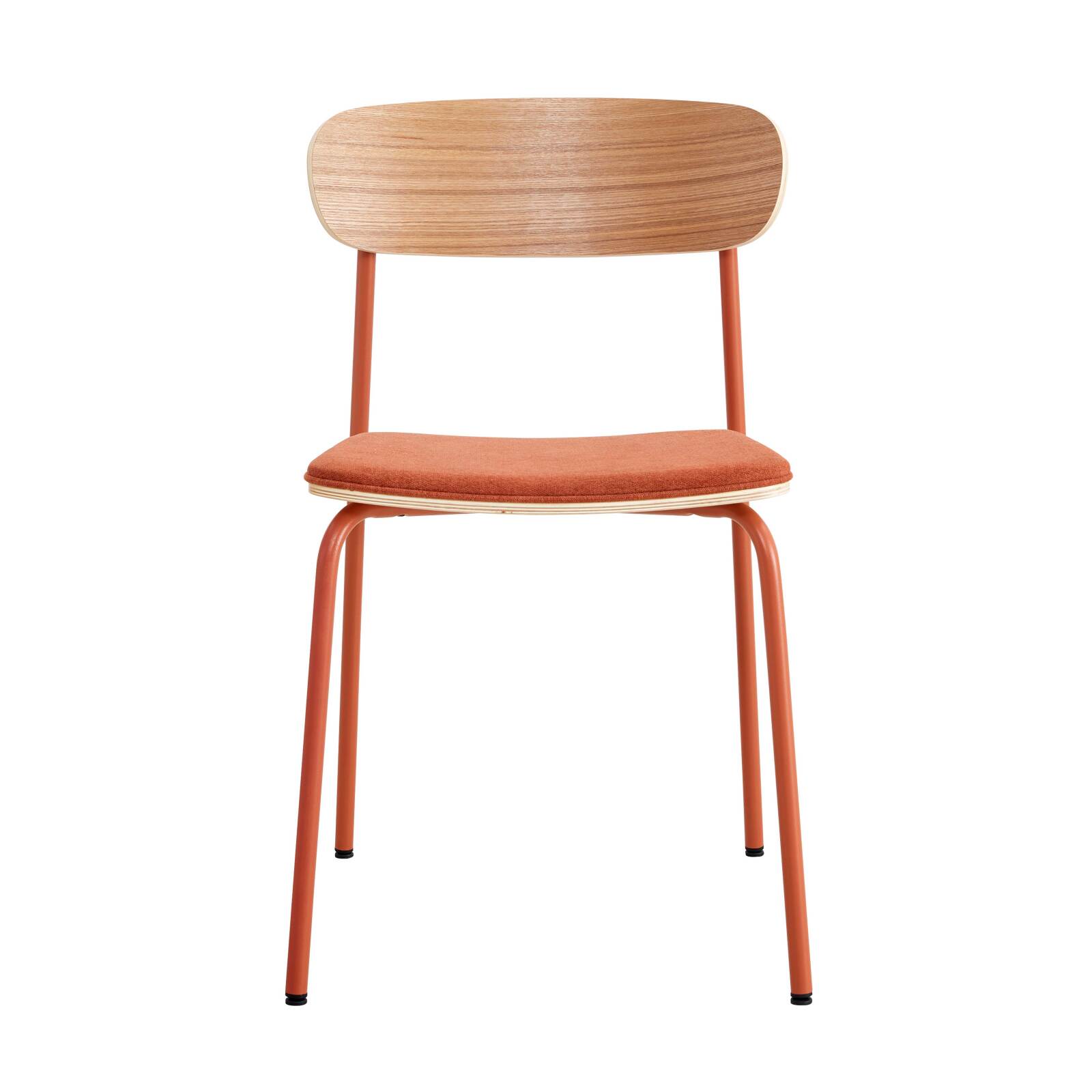 Lot de 2 chaises en métal, bois et tissu