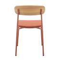 Lot de 2 chaises en métal, bois et tissu