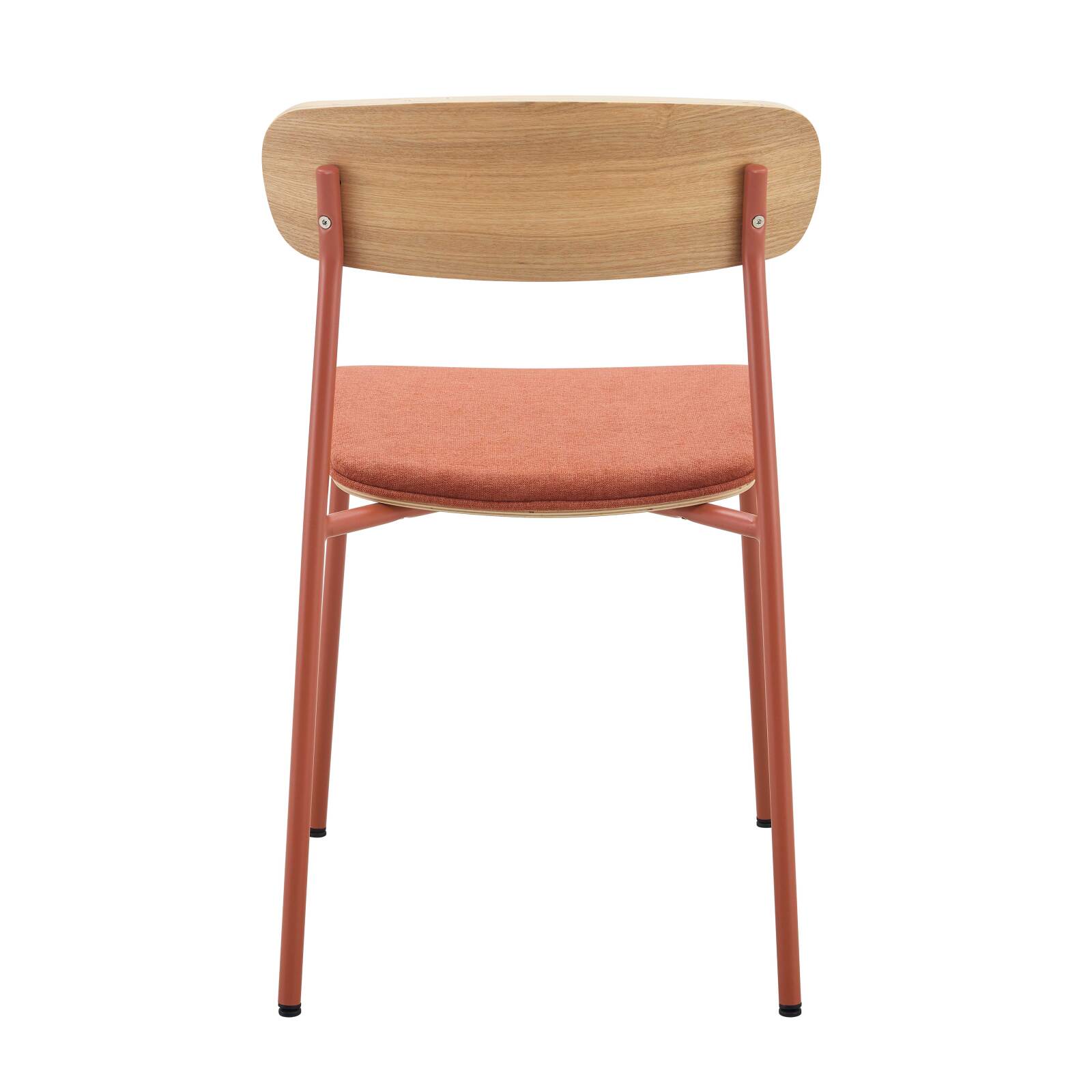 Lot de 2 chaises en métal, bois et tissu