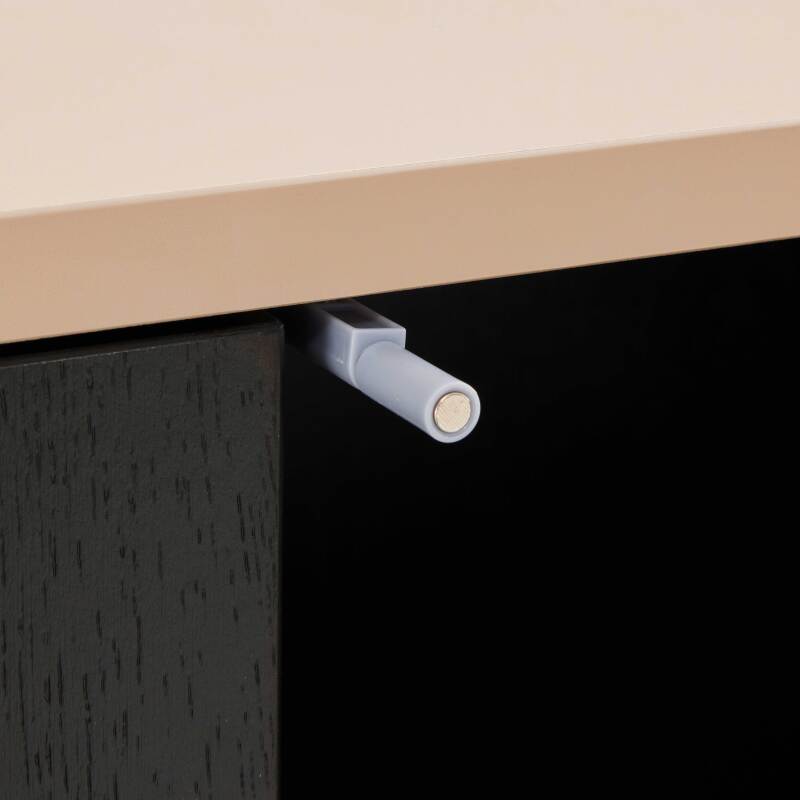 Buffet effet bois 3 portes 140 cm 