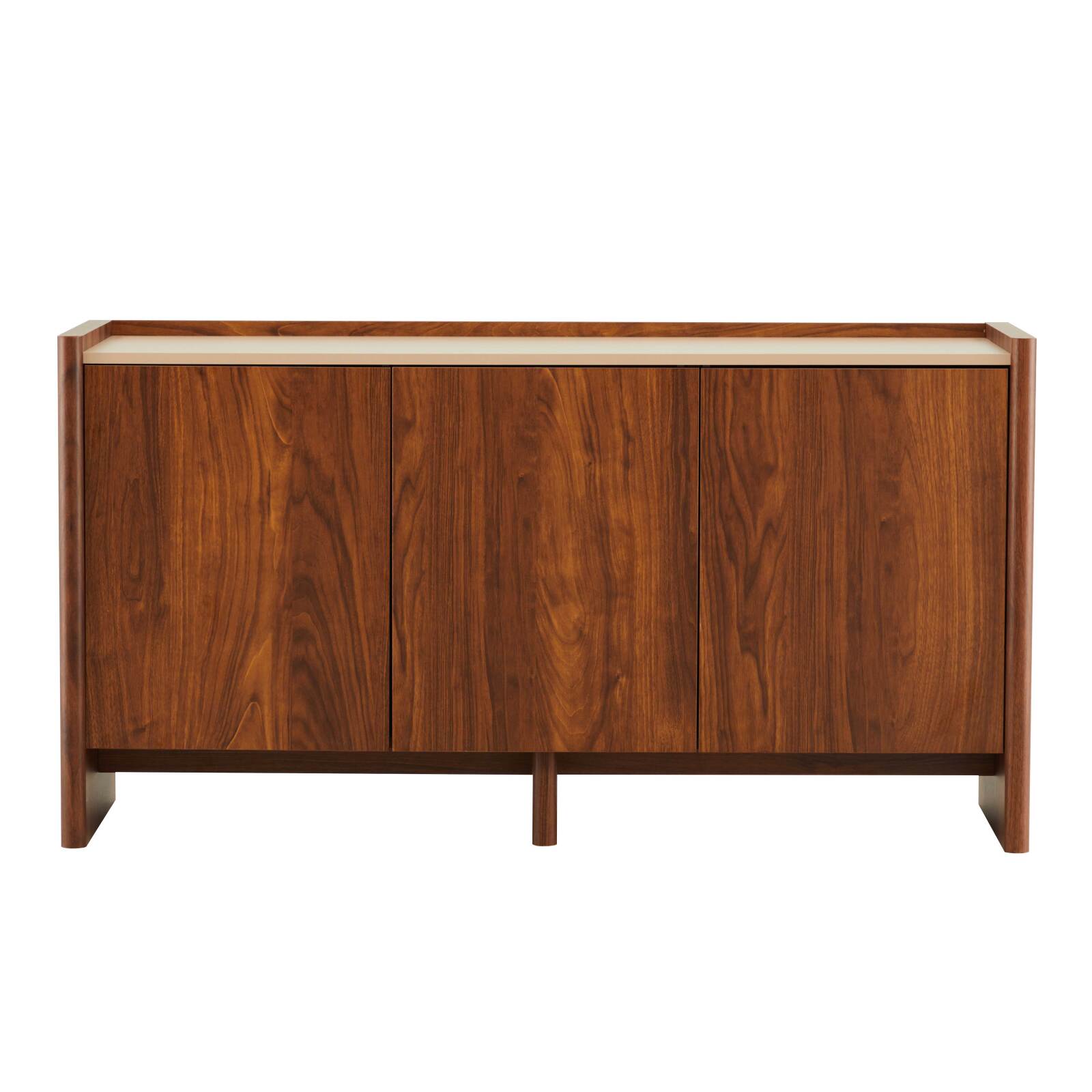 Buffet effet bois 3 portes 140 cm 