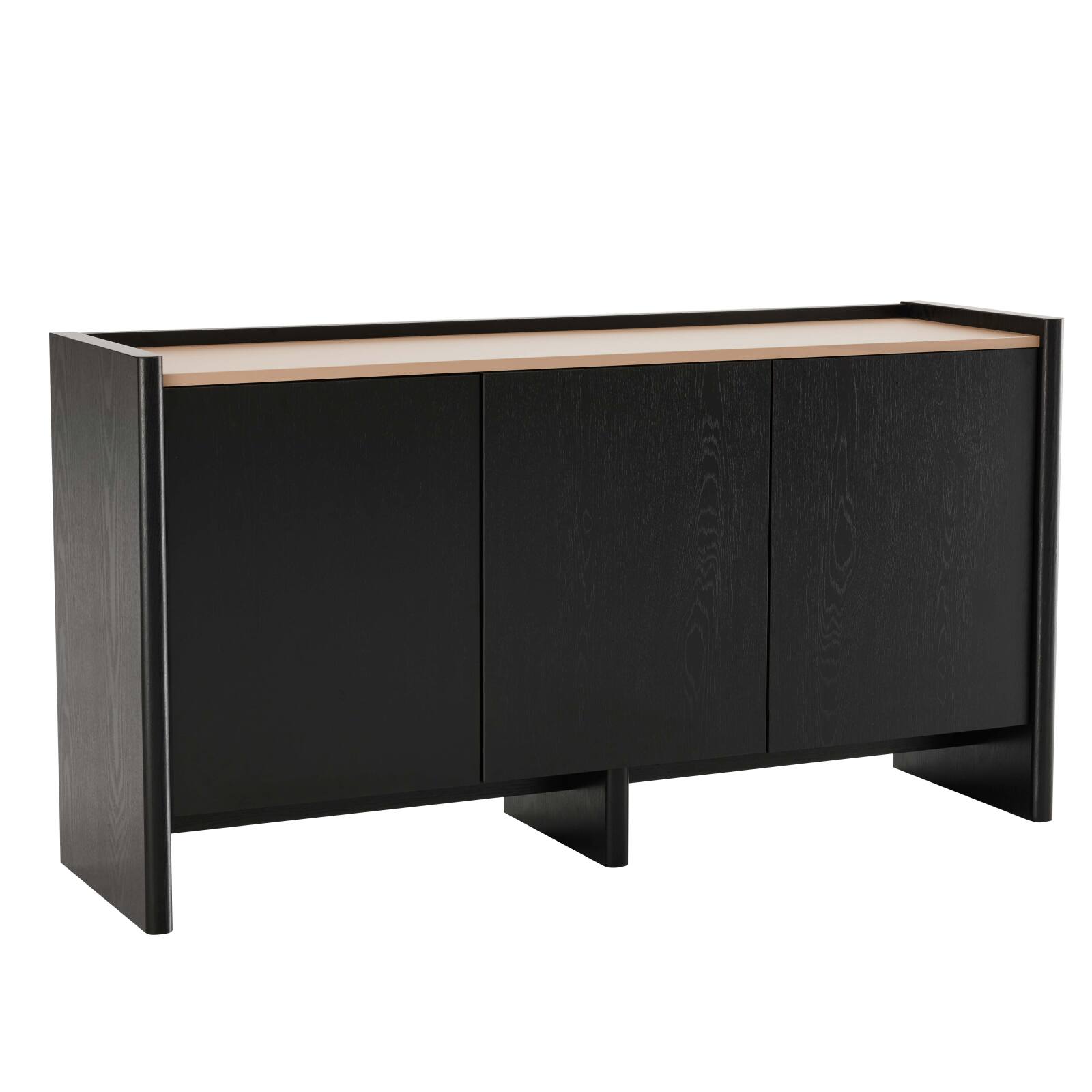 Buffet effet bois 3 portes 140 cm 